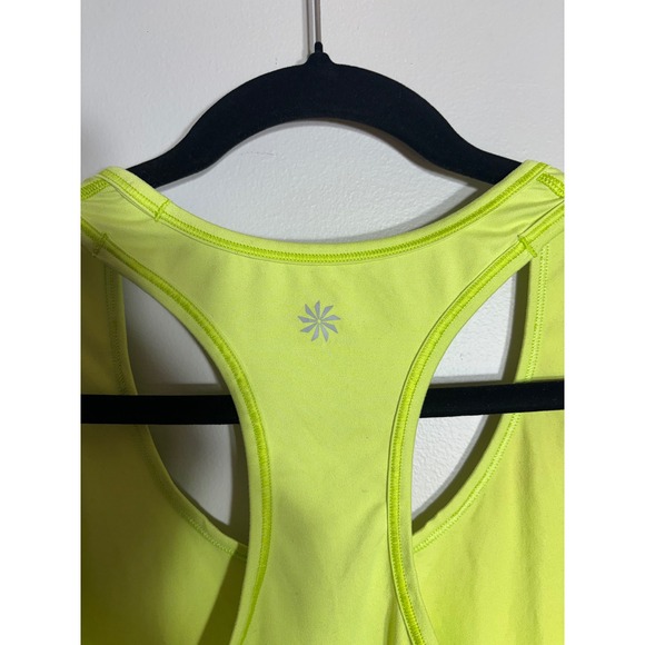 Athleta Neon Yellow Racerback Tank Top Athletic Workout Gym Sportswear Size S - Picture 4 of 4